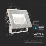 V-TAC VT-6747 30W LED Прожектор SMD F-Series Бяло Тяло 4000K