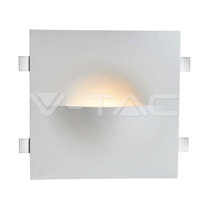 6768.jpg V-TAC VT-6768 GU10 Гипсова Отливка Стенна G9 Бяла