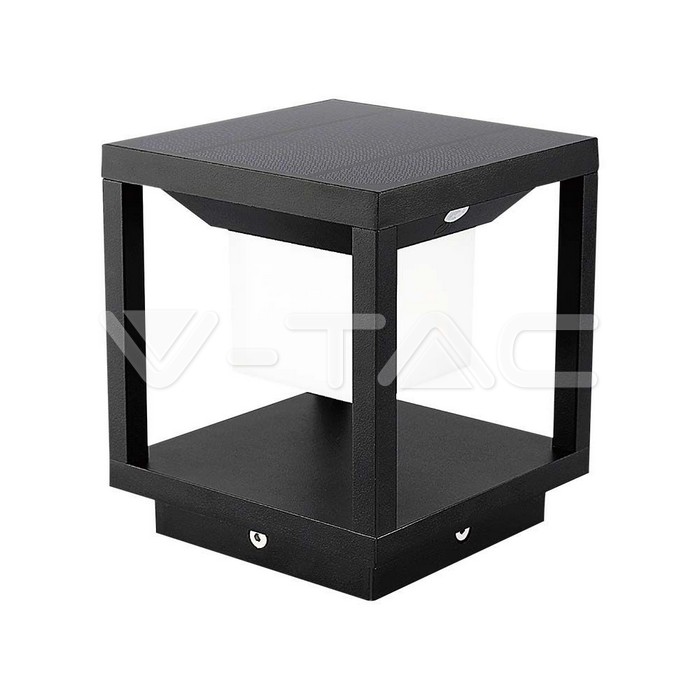 6805.jpg V-TAC VT-6805 LED Соларен Стълб Черен 3000К