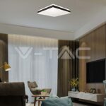 V-TAC VT-6917 LED Осветител 48W Квадрат за Таван Черна Рамка 4000K Димиращ