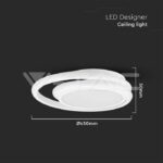 V-TAC VT-6921 LED Осветител 38W Плафон 4000K Бял Двоен Кръг