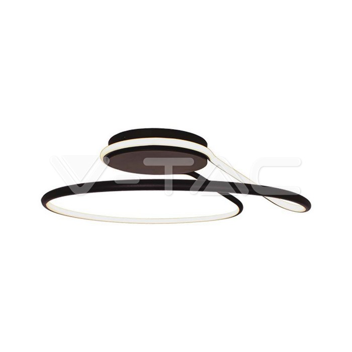 6923.jpg V-TAC VT-6923 LED Осветител 54W Димиращ Черен 4000K Кръг