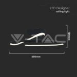 V-TAC VT-6926 LED Осветител 20W Кръг 4000K Черен Кръг