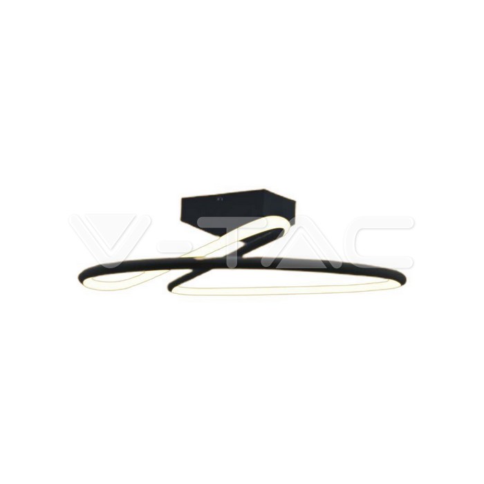 6926.jpg V-TAC VT-6926 LED Осветител 20W Кръг 4000K Черен Кръг