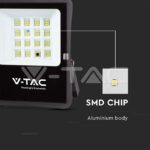 V-TAC VT-6969 15W LED Соларен Прожектор 4000К