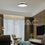 V-TAC VT-6986 LED Осветител 18W Кръг за Таван Черна Рамка 4000K Димиращ