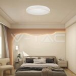 V-TAC VT-6987 LED Осветител 18W Кръг за Таван Бяла Рамка 4000K Димиращ