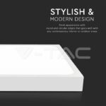V-TAC VT-7632 30W LED Плафон Квадрат Бяла Рамка 6500К IP44
