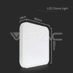 V-TAC VT-76321 30W LED Плафон Квадрат Бяла Рамка 6400К IP44