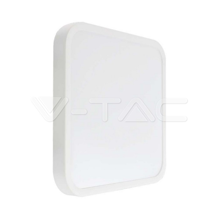 76301.jpg V-TAC VT-76301 30W LED Плафон Квадрат Бяла Рамка 3000К IP44