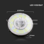 V-TAC VT-7657 200W LED Камбана MEANWELL Драйвер Димираща 6500К 200 lm/W