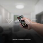 V-TAC VT-76631 24W LED Плафон Кръг Микровълнов Сензор Бяла Рамка 4000К IP44