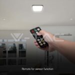 V-TAC VT-76741 36W LED Плафон Квадрат Микровълнов Сензор Черна Рамка 4000К IP44