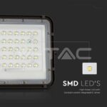 V-TAC VT-7821 6W LED Соларен Прожектор 6400K Сменяема Батерия Черно Тяло