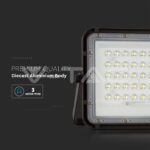 V-TAC VT-7823 10W LED Соларен Прожектор 6400K Сменяема Батерия Черно Тяло