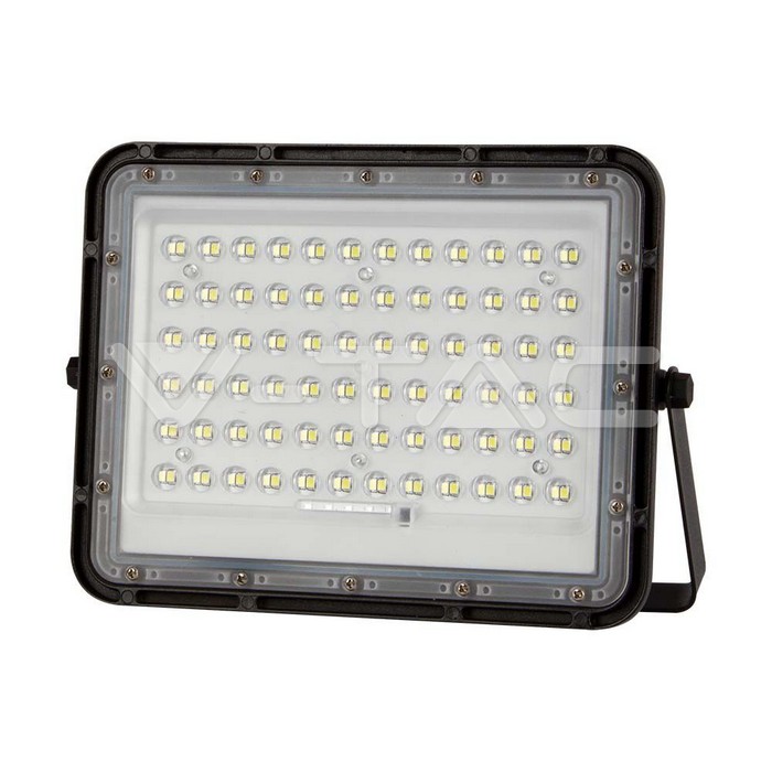 7825.jpg V-TAC VT-7825 15W LED Соларен Прожектор 6400K Сменяема Батерия Черно Тяло