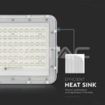 V-TAC VT-7843 15W LED Соларен Прожектор 6400K Сменяема Батерия Бяло Тяло
