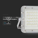 V-TAC VT-7843 15W LED Соларен Прожектор 6400K Сменяема Батерия Бяло Тяло