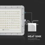 V-TAC VT-7845 20W LED Соларен Прожектор 6400K Сменяема Батерия Бяло Тяло
