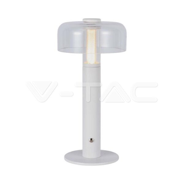 V-TAC VT-7941 LED Настолна Лампа 1800mAh Батерия 150 x 300 3 в 1 Бяло Тяло