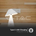 V-TAC VT-7948 LED Настолна Лампа 1800mAh Батерия 180 x 240 3 в 1 Бяло Тяло