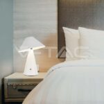 V-TAC VT-7948 LED Настолна Лампа 1800mAh Батерия 180 x 240 3 в 1 Бяло Тяло