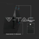 V-TAC VT-7964 10*2W Магнитен Линеен Спот Кардан 3000K Черен 24V
