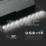 V-TAC VT-7964 10*2W Магнитен Линеен Спот Кардан 3000K Черен 24V