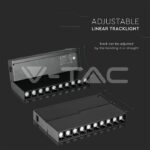 V-TAC VT-7964 10*2W Магнитен Линеен Спот Кардан 3000K Черен 24V