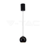 V-TAC VT-7998 8.5W LED Висяща Лампа Φ180 Черно Тяло 3000K