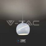 V-TAC VT-7999 8.5W LED Висяща Лампа Φ180 Бяло Тяло 3000K