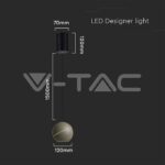 V-TAC VT-8000 8.5W LED Висяща Лампа Φ180 Златно Тяло 3000K