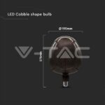 V-TAC VT-8064 LED Крушка 4W Filament Ябълка Черна