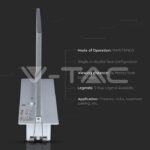 V-TAC VT-835 2W LED Евакуационно Таван за Вграждане 6000K