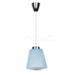 V-TAC VT-8506 7W Пендел Неутрално Бяла Светлина Тяло Хром Син Абажур