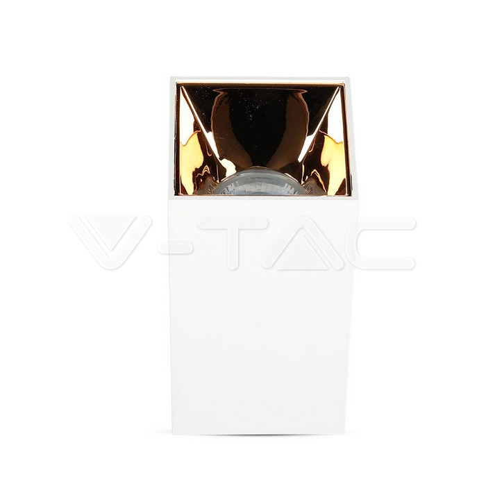 8587.jpg V-TAC VT-8587 GU10 Корпус Квадрат Бяло + Розово Злато