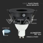 V-TAC VT-8595 GU10 Отливка Кръг Черно + Черно