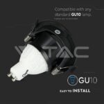 V-TAC VT-8595 GU10 Отливка Кръг Черно + Черно