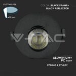 V-TAC VT-8596 GU10 Отливка Кръг Черно + Черно
