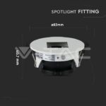 V-TAC VT-8597 GU10 Корпус Луна Квадрат Бяло + Черно