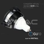 V-TAC VT-8598 GU10 Корпус Луна Квадрат Черно + Черно
