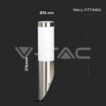 V-TAC VT-8623 Стенна Лампа Неръждавейка Диагонална IP65