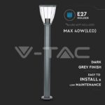 V-TAC VT-8629 Градинска Лампа Прозрачно Тяло IP65