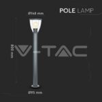 V-TAC VT-8629 Градинска Лампа Прозрачно Тяло IP65