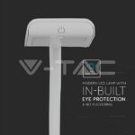 V-TAC VT-8672 7W LED Настолна Лампа С Щипка Бяла 3000K