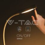 V-TAC VT-8672 7W LED Настолна Лампа С Щипка Бяла 3000K