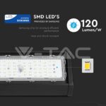 V-TAC VT-894 LED Линейна Камбана SAMSUNG Чип 150W Черно Тяло 6400K 120 lm/W
