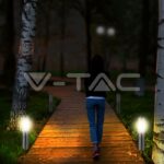 V-TAC VT-8964 Е27 Градинска Лампа 45cm PIR Сензор Неръждавейка Стомана Сатен Никел IP44