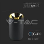 V-TAC VT-8996 GU10 Корпус Кръг Черно Златно