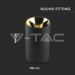 V-TAC VT-8996 GU10 Корпус Кръг Черно Златно